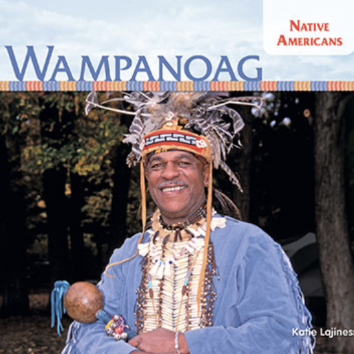 Book cover showing a Wampanoag American Indian in traditional clothing