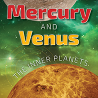 Book cover showing Mercury and Venus from space