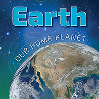 Book cover showing earth from space