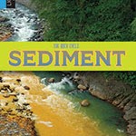 Book cover showing a river with blue on one side and sediment filtering in on the other side
