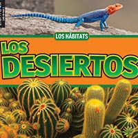 Book cover showing a group of cactus and a blue and red lizard