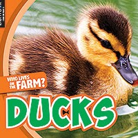 Book cover showing a baby duck in a pond