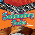 Book cover with two pictures of sedimentary rocks up close