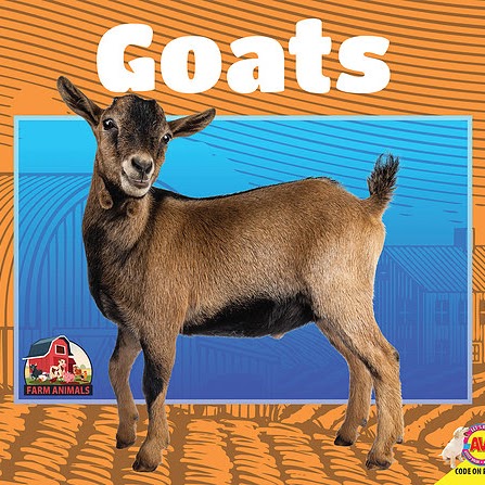 Book cover showing a brown baby goat