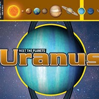 Book cover with a close up image of the planet Uranus