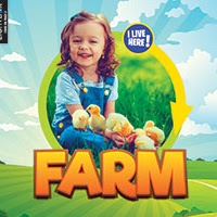 Book cover showing a young girl holding baby chicks in a field