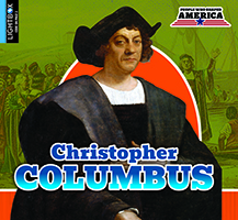 Book cover with a portrait of Columbus