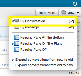 Zimbra Conversation View