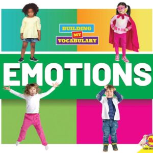 A book cover showing four kids each with a different expression on their face.