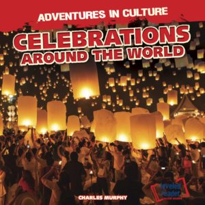 A book cover showing a crowd of people releasing glowing sky lanterns into the night sky.