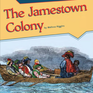 A book cover showing colonists rowing in a boat