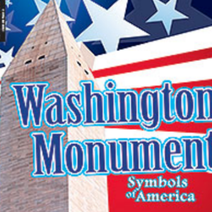 A book cover showing the Washington Monument against an American flag background.