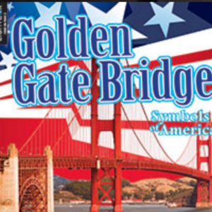 A book cover showing the Golden Gate Bridge with an American flag background.