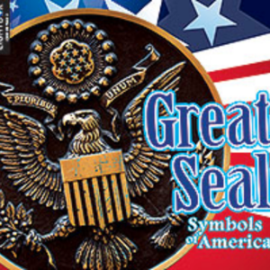 A book cover showing the Great Seal of the United States against an American flag background.