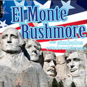 A book cover showing Mount Rushmore with an American flag background.