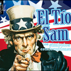 A book cover showing Uncle Sam pointing, with an American flag background.