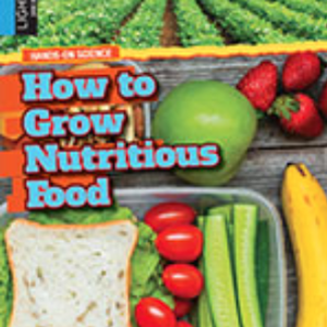 A book cover showing a sandwich, banana, celery and a farm field