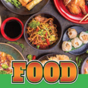 A book cover showing food cooked in trays