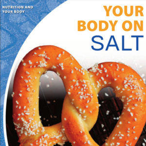 A book cover showing a large pretzel with salt on it
