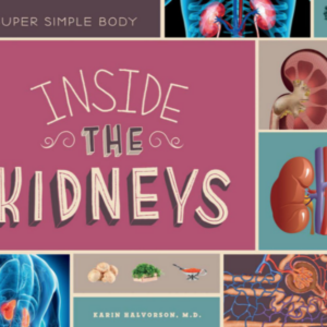 A book cover showing graphic depictions of kidneys in a body