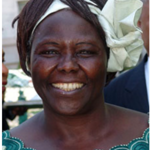 A portrait of Wangari Maathai