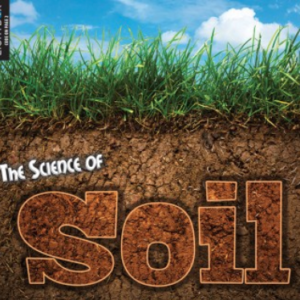 A book cover features a cross-section of soil with green grass growing on top against a blue sky with clouds.