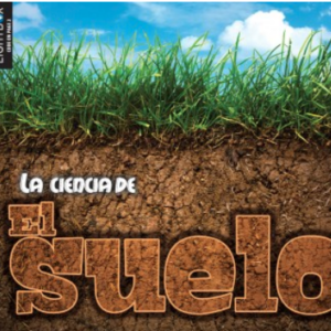 book cover features a cross-section of soil with green grass growing on top against a blue sky with clouds.