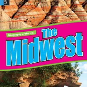 A book cover showing pictures of the Badlands and a lake front