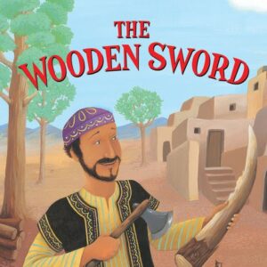 A book cover showing a man holding a branch shaped like sword