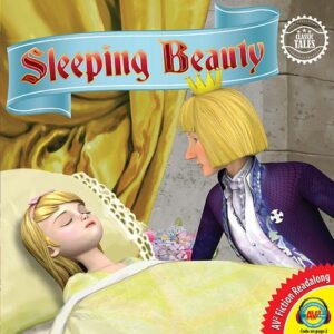 A book cover showing a princess sleeping while a prince watches