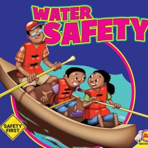 A book cover showing a cartoon of a family in a canoe wearing life jackets.