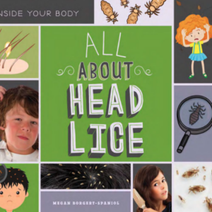 A book cover showing kids brushing their hair and itching their head.