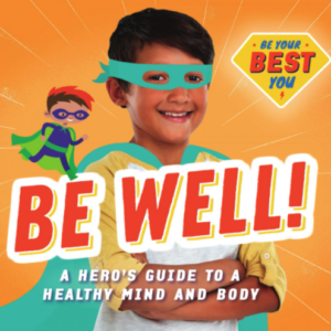 A book cover showing a young boy in a superhero costume.