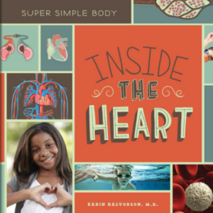A book cover showing diagrams of a heart and a person smiling