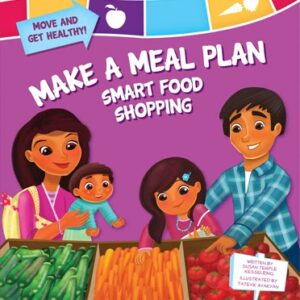 A book cover showing a family shopping for vegetables together.