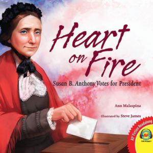 A book cover showing a woman voting