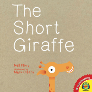 A book cover showing a giraffe peeking up from the bottom of the cover.