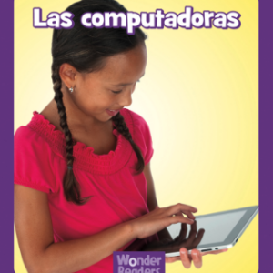 A book cover showing a girl tapping on a tablet