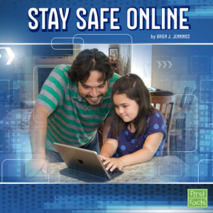A book cover showing a parent and child using a computer together