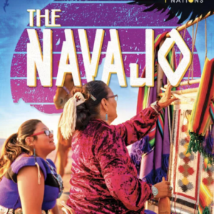 A book cover showing two modern Navajo women weaving