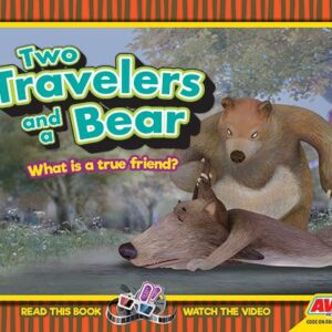 A book cover showing a bear sneaking up on a sleeping wolf.