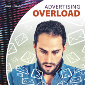 A book cover showing a man overwhelmed while looking at his phone