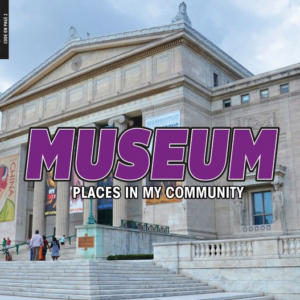 A book cover with a picture of a museum entrance