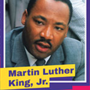 A book cover with a photo of Marin Luther King JR