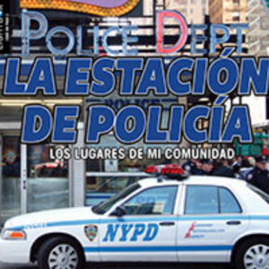 A book cover showing a police car in front of a police station