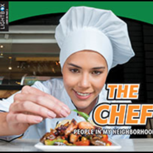 A book cover showing a chef placing food on a plate