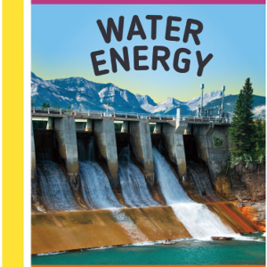 A book cover showing water coming from a dam