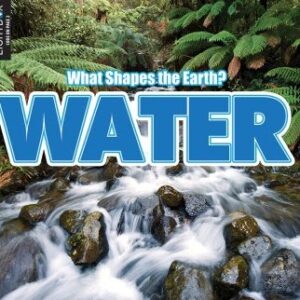 A book cover features a stream of water flowing over rocks in a lush, green forest with ferns in the background.