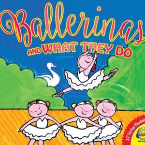 A book cover showing an illustration of four dancers