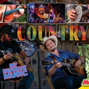 A book cover showing a man playing guitar